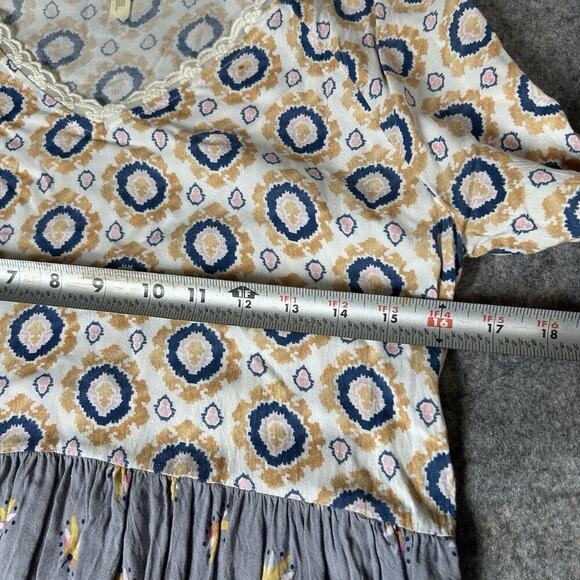 Matilda Jane Visionary Dress Women’s Medium Geo Floral Tiered Babydoll Boho - Picture 3 of 6